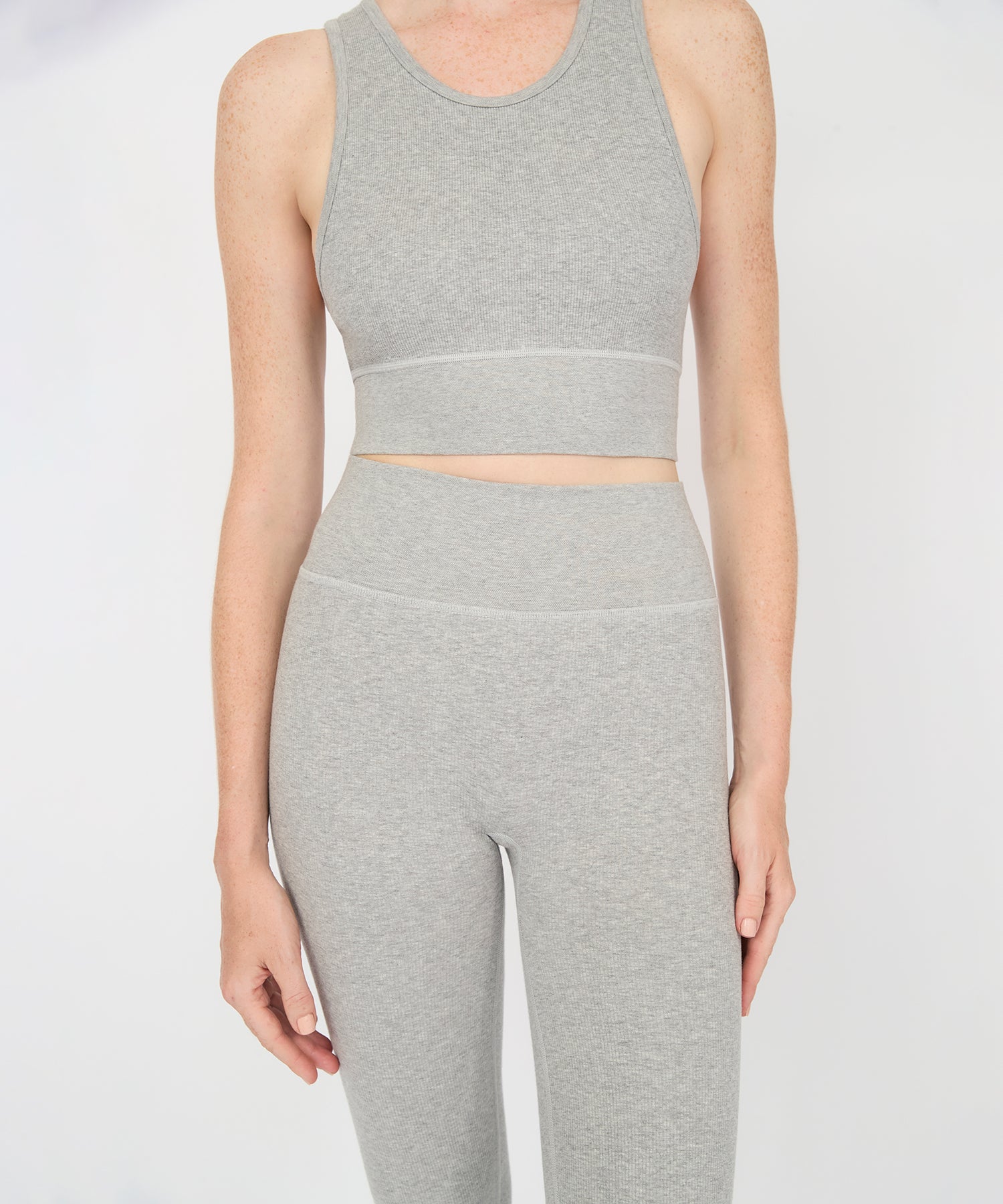 Carrie Crop Top - Grey Mélange