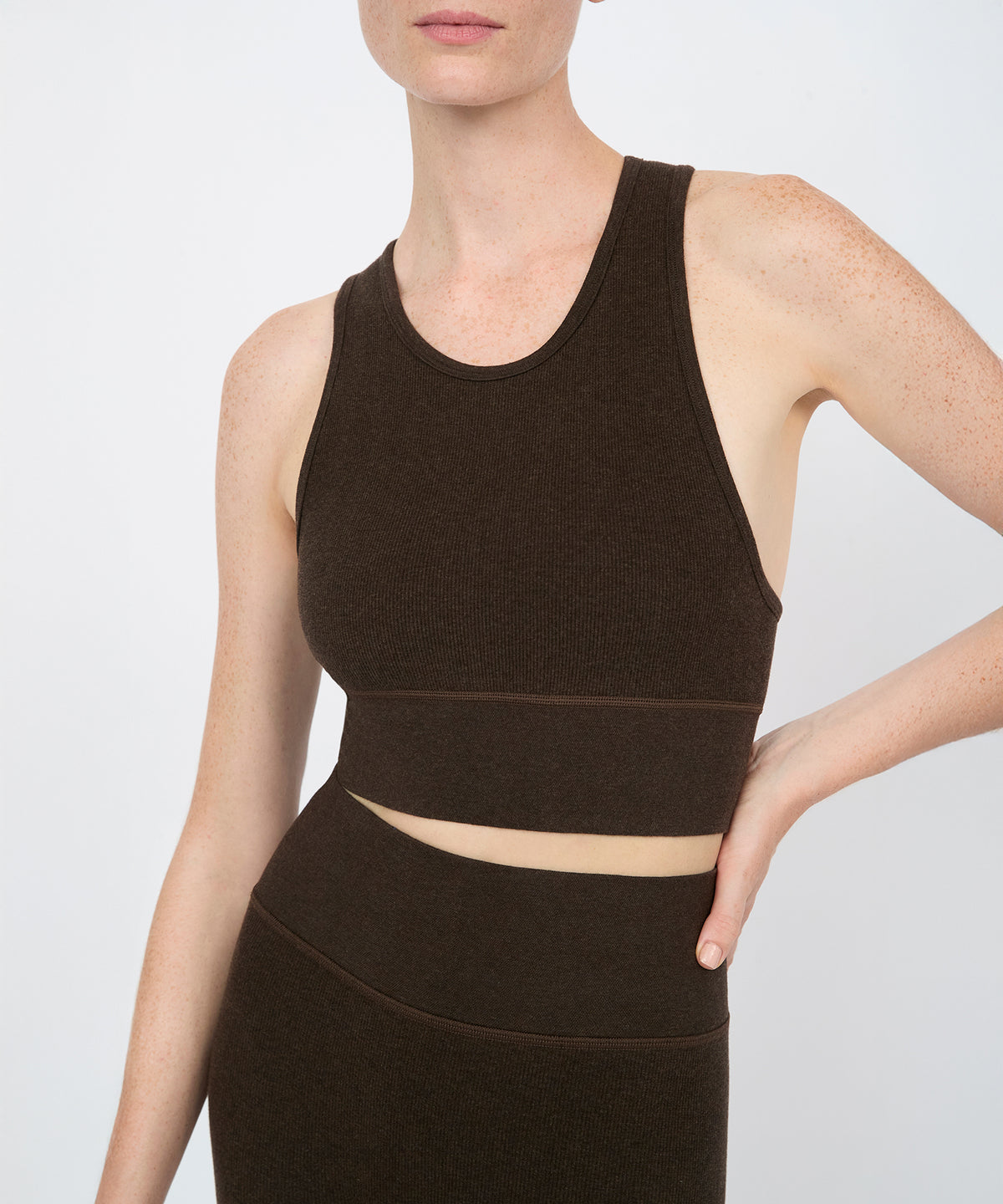 Carrie Crop Top - Sepia Mélange