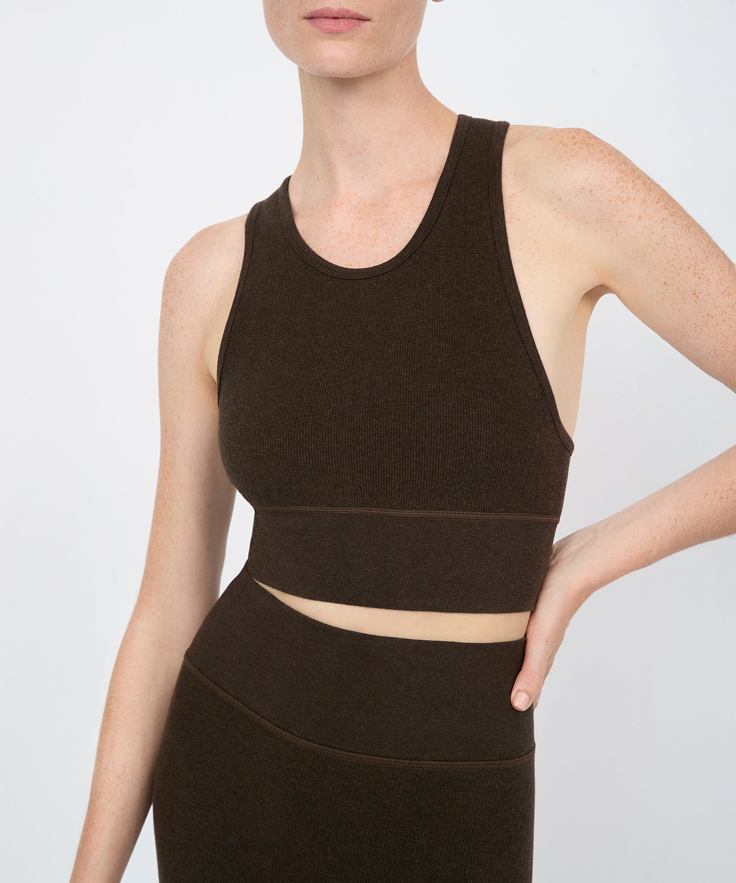 Carrie Crop Top - Sepia Mélange