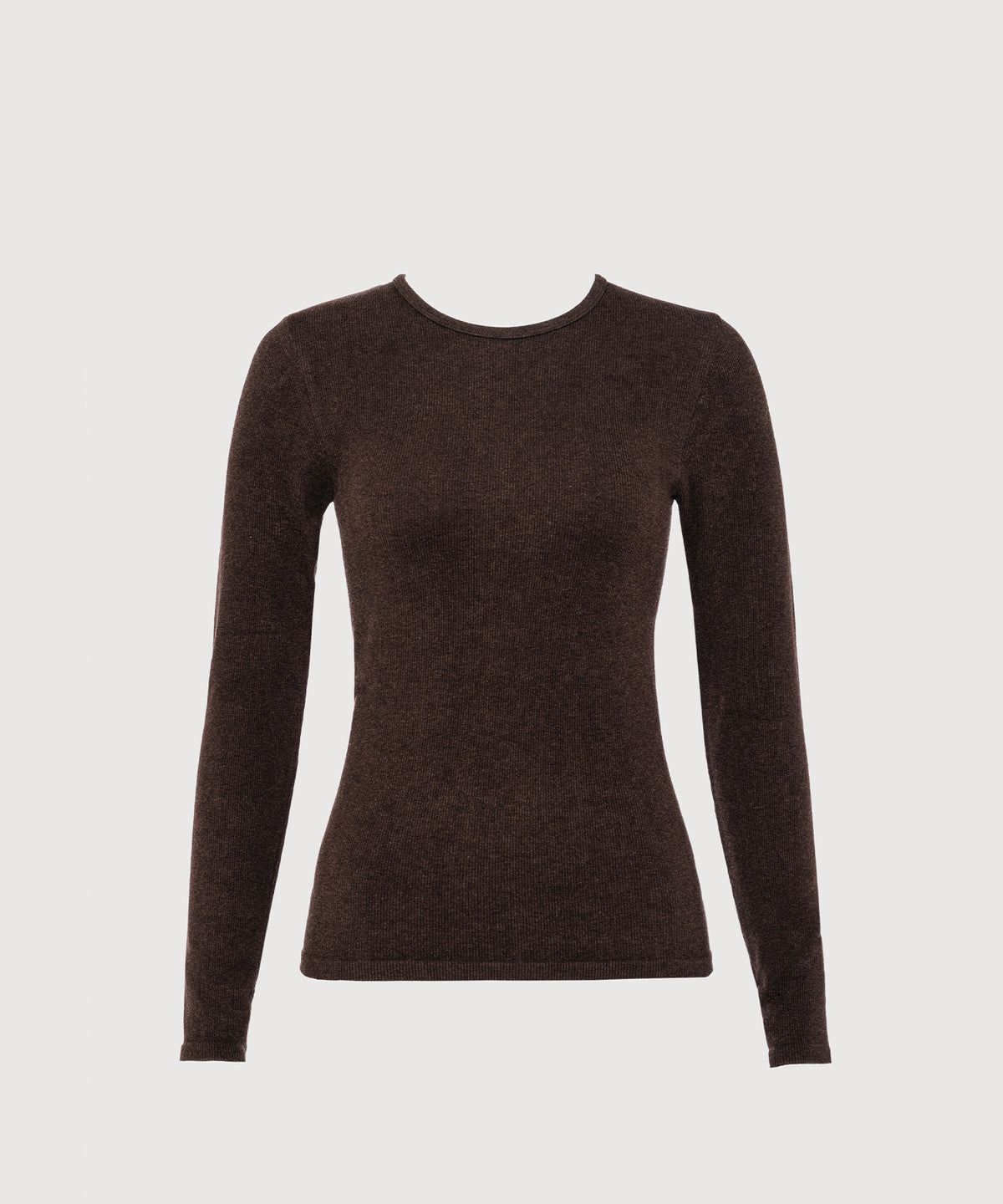 Anja Long Sleeve Top - Sepia Mélange