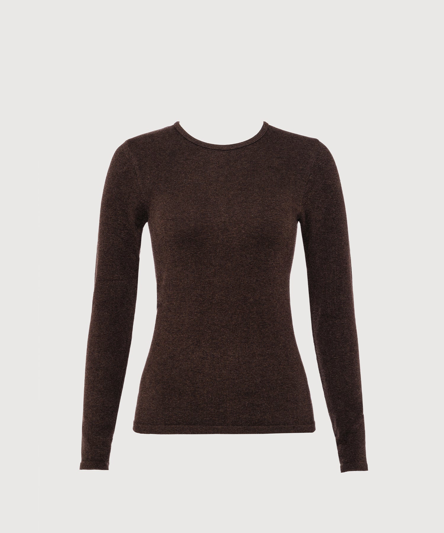 Anja Long Sleeve Top - Sepia Mélange