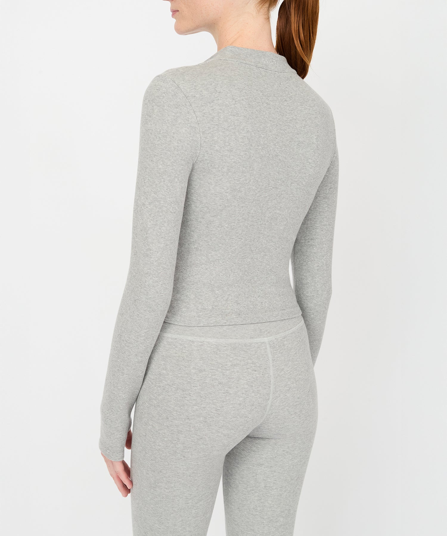 Tilda Crop Full Zip Jacket - Grey Mélange