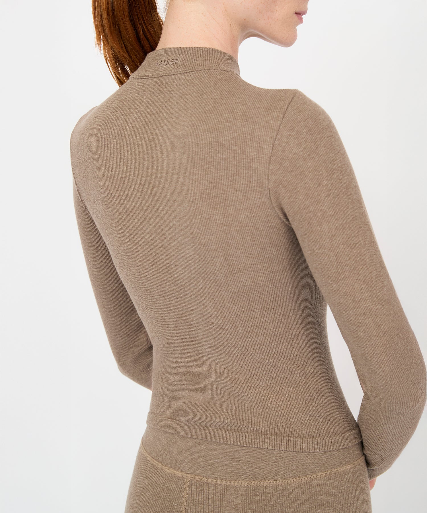 Tilda Crop Full Zip Jacket - Hazelnut Mélange
