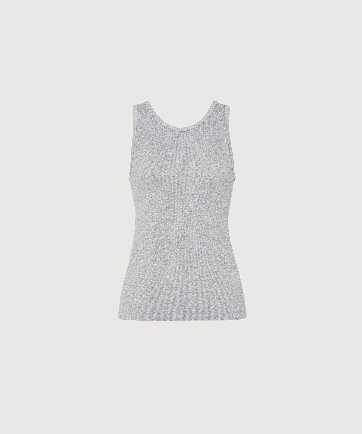 Carly High Neck Tank - Grey Mélange