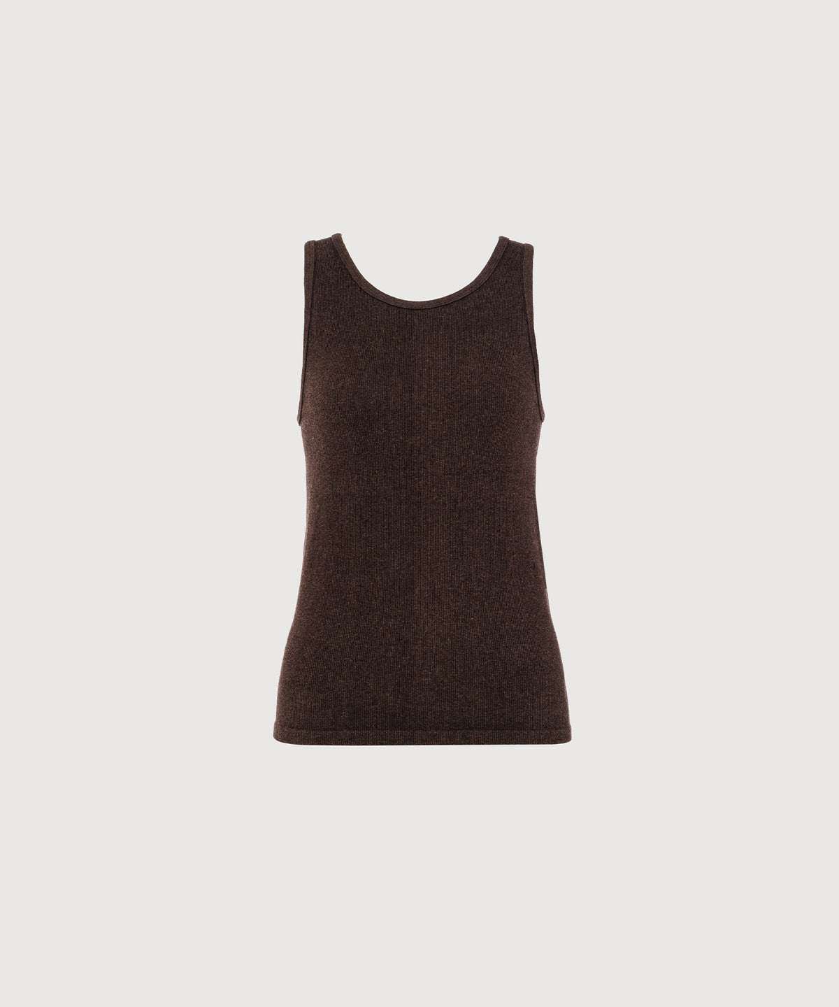 Carly High Neck Tank - Sepia Mélange