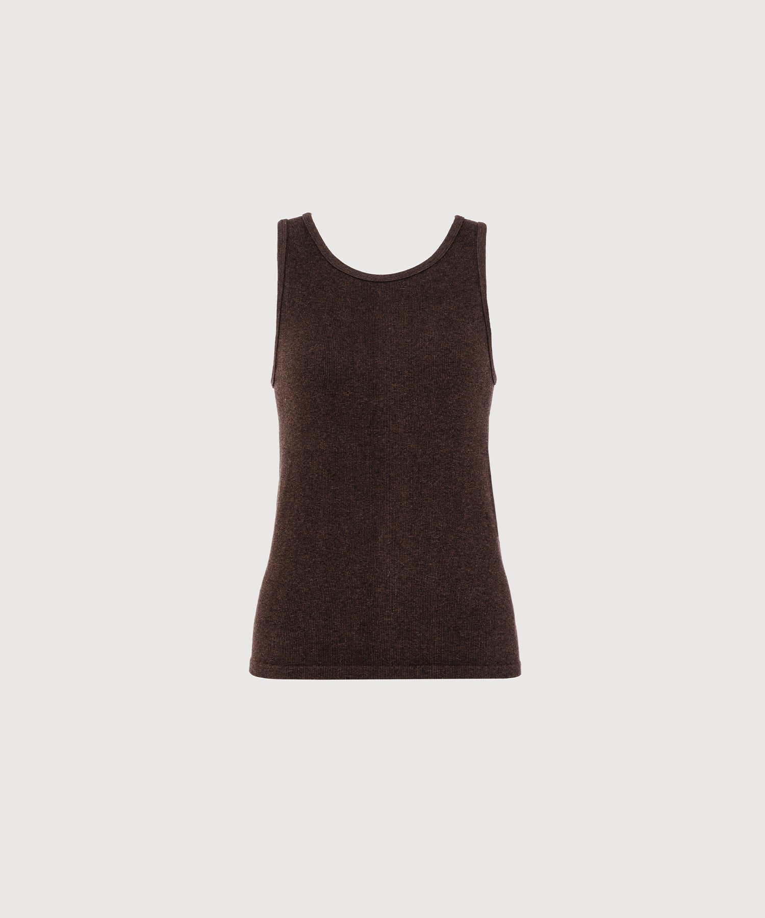 Carly High Neck Tank - Sepia Mélange