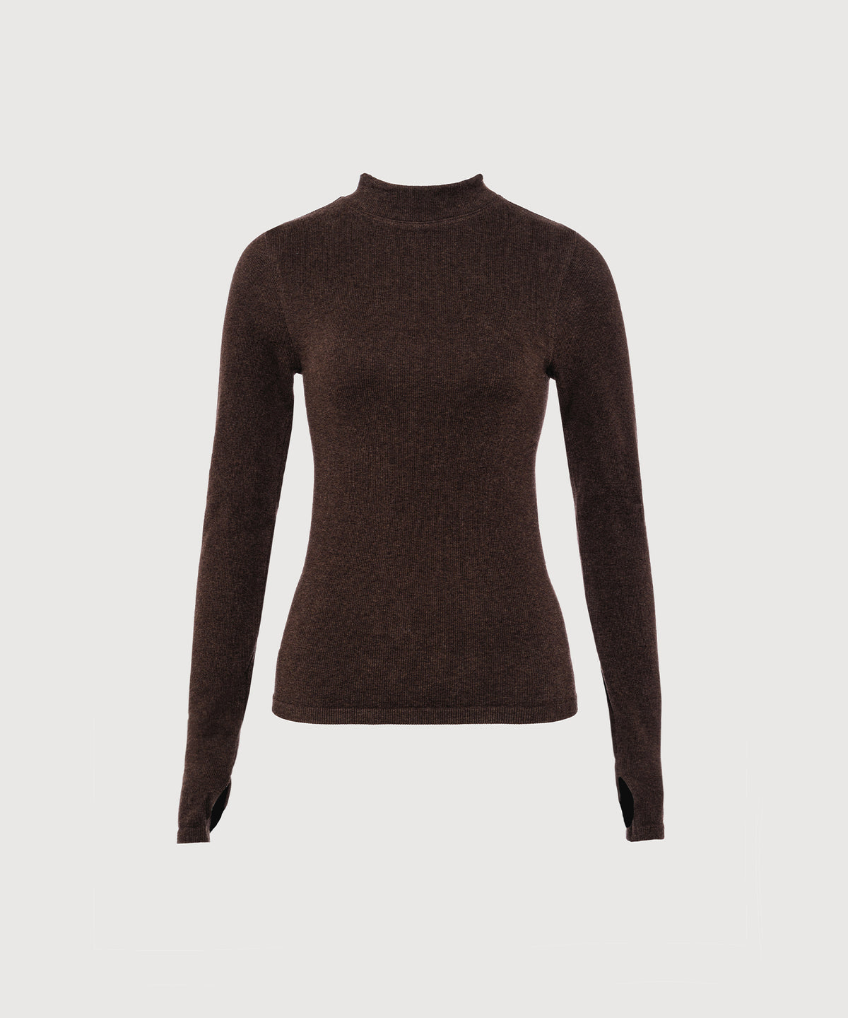 Eve Turtleneck Top - Sepia Mélange
