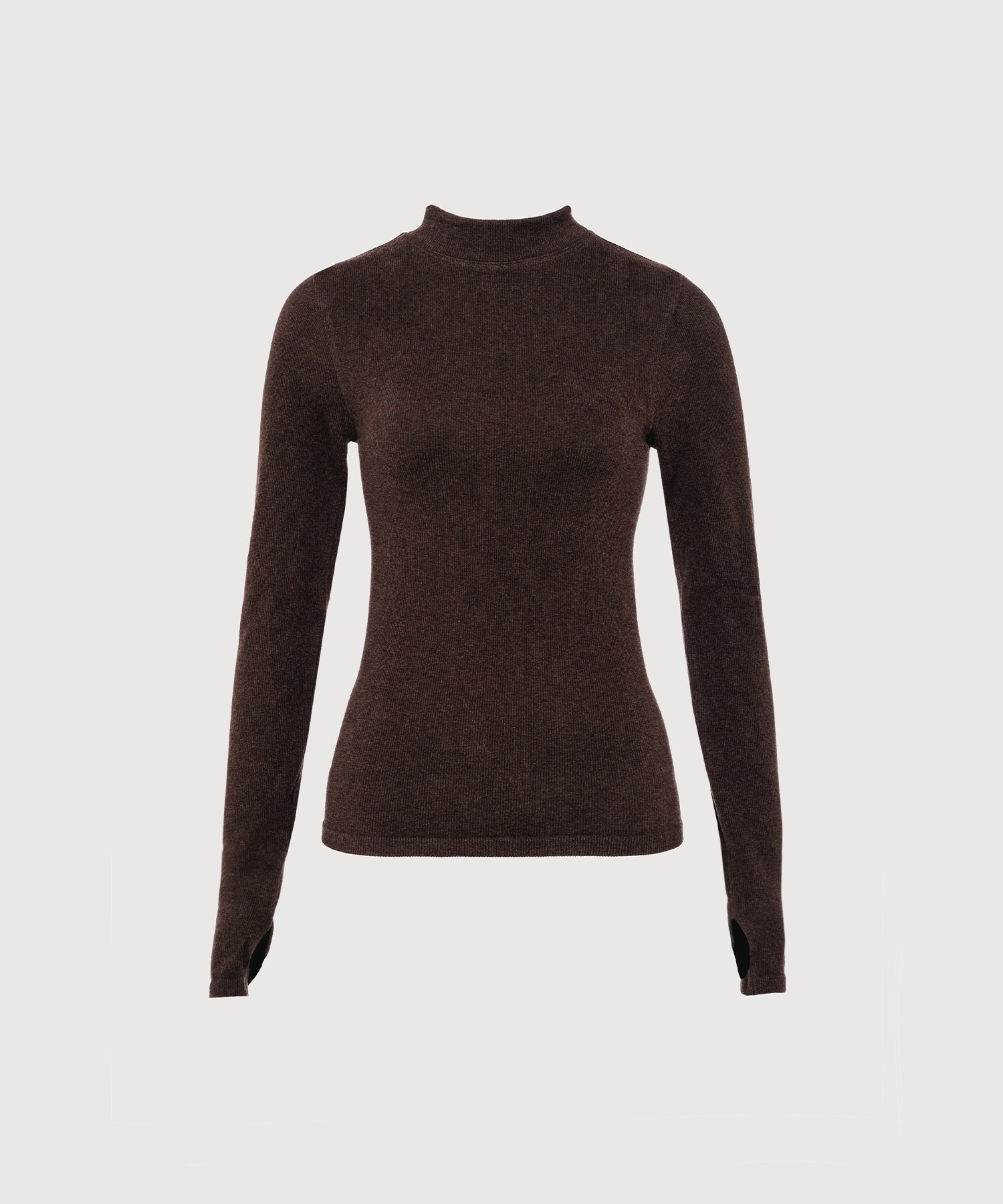 Eve Turtleneck Top - Sepia Mélange