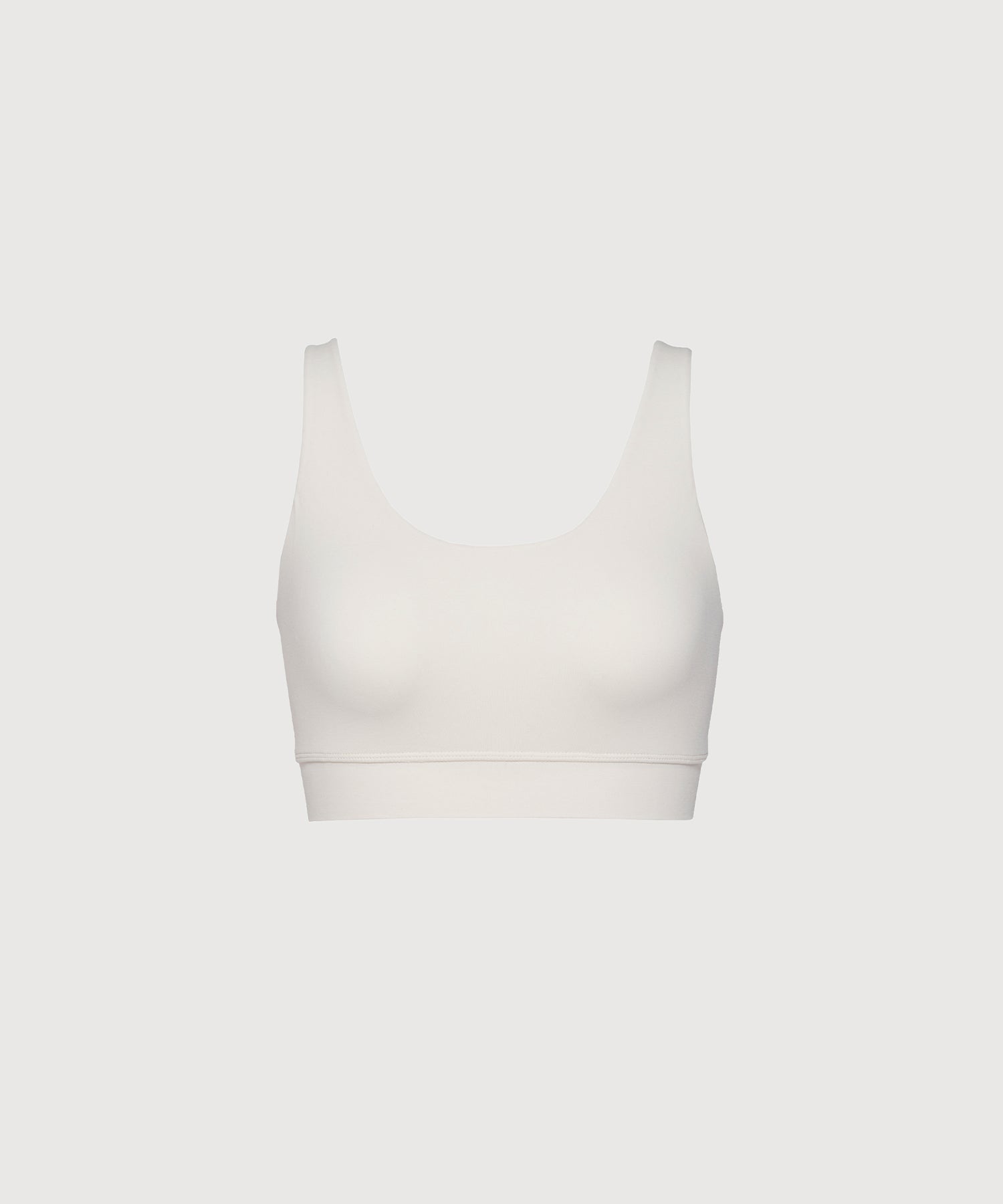 Double Scoop Bra Top - Pearl
