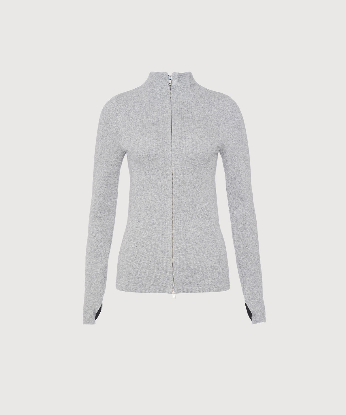 Juliette Seam Full Zip Jacket - Grey Mélange
