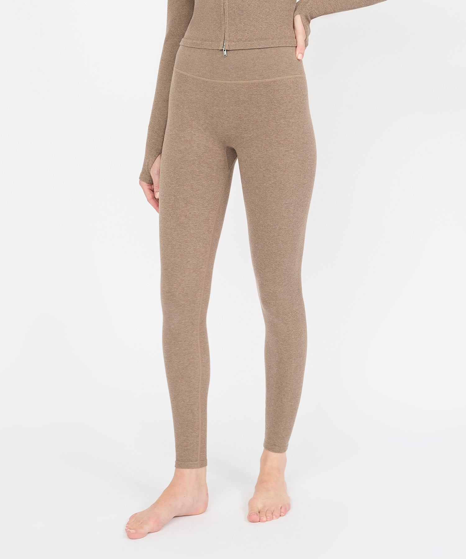 Valerie High Rise Legging 28" - Hazelnut Mélange