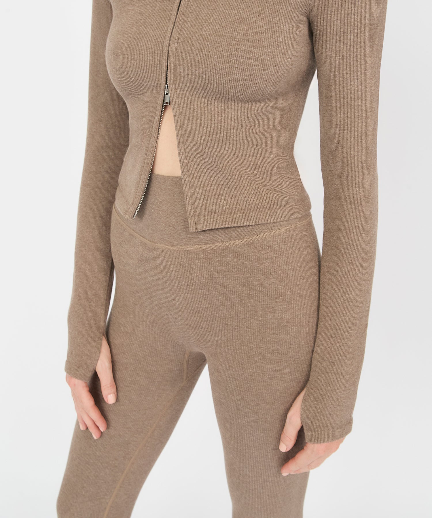 Valerie High Rise Legging 28" - Hazelnut Mélange