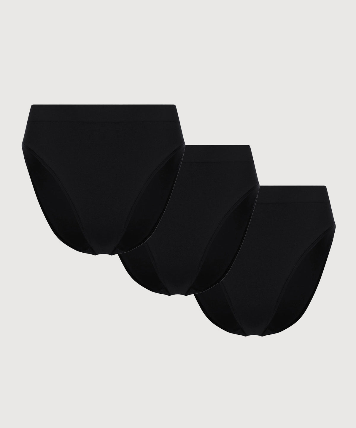 High Waist Brief 3 Pack - Black