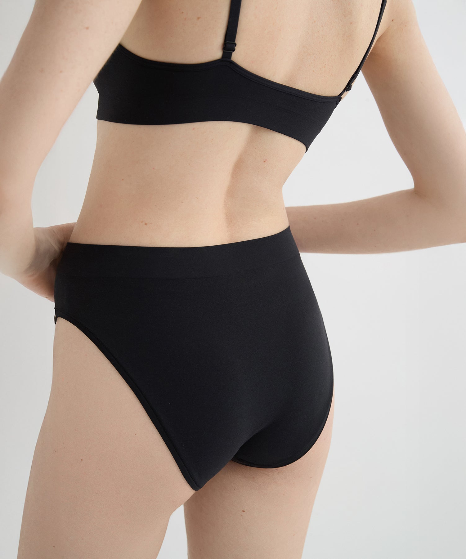 High Waist Brief 3 Pack - Black