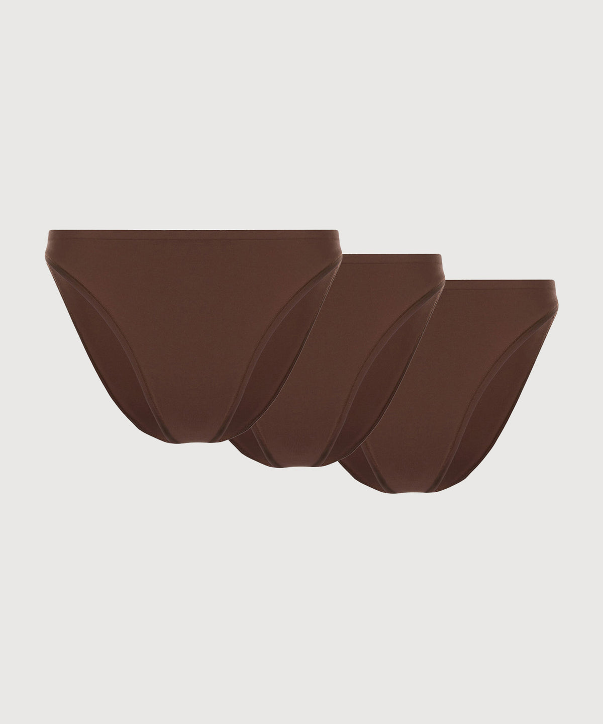String Bikini Brief 3 Pack - Cocoa