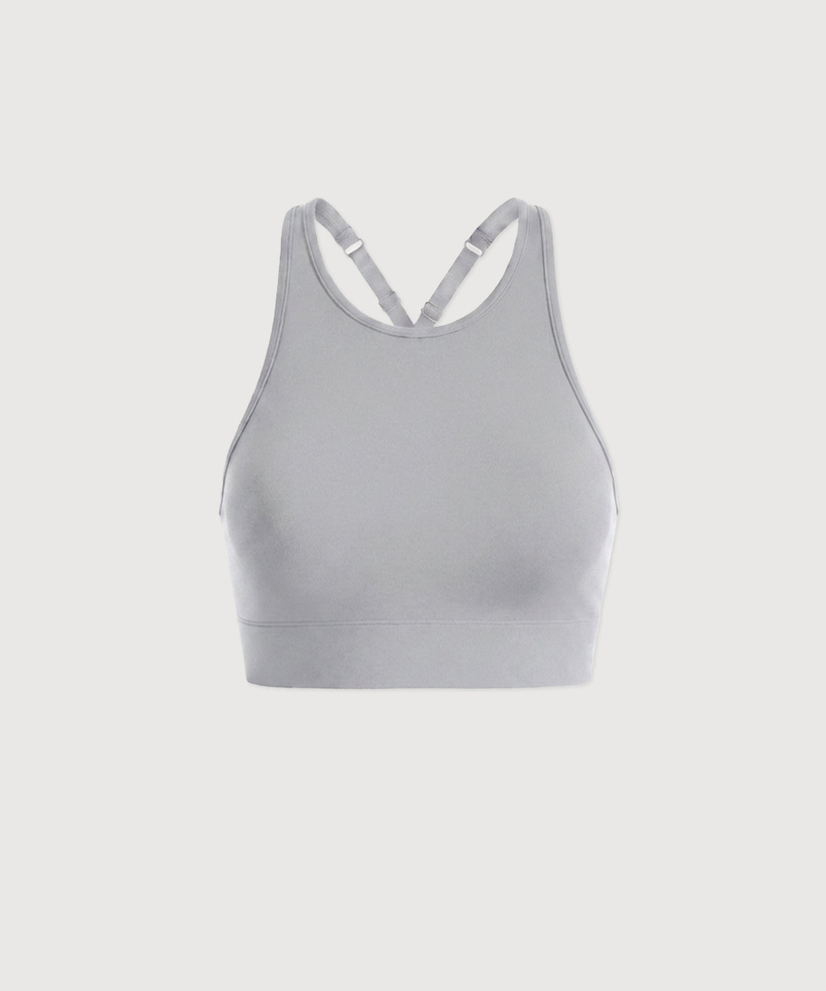 High Neck Movement Bra - Pebble