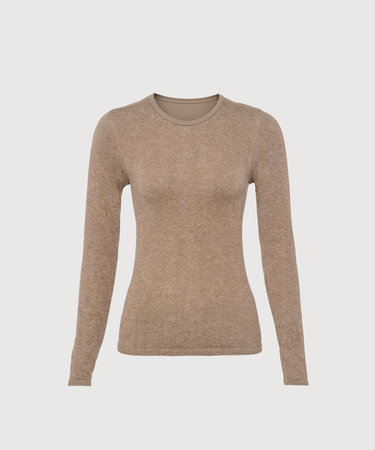 Anja Long Sleeve Top - Hazelnut Mélange
