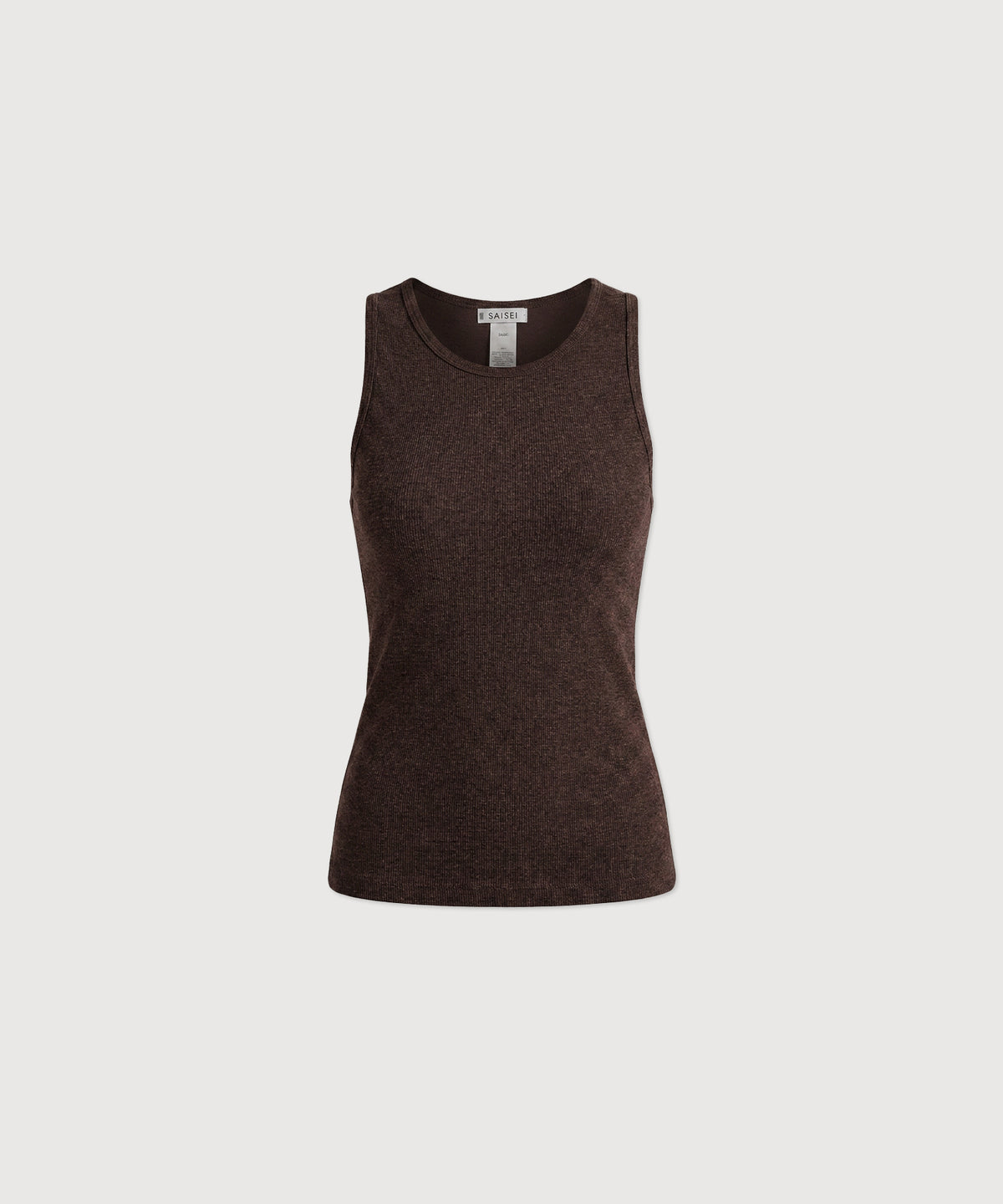 Carly High Neck Tank - Sepia Mélange