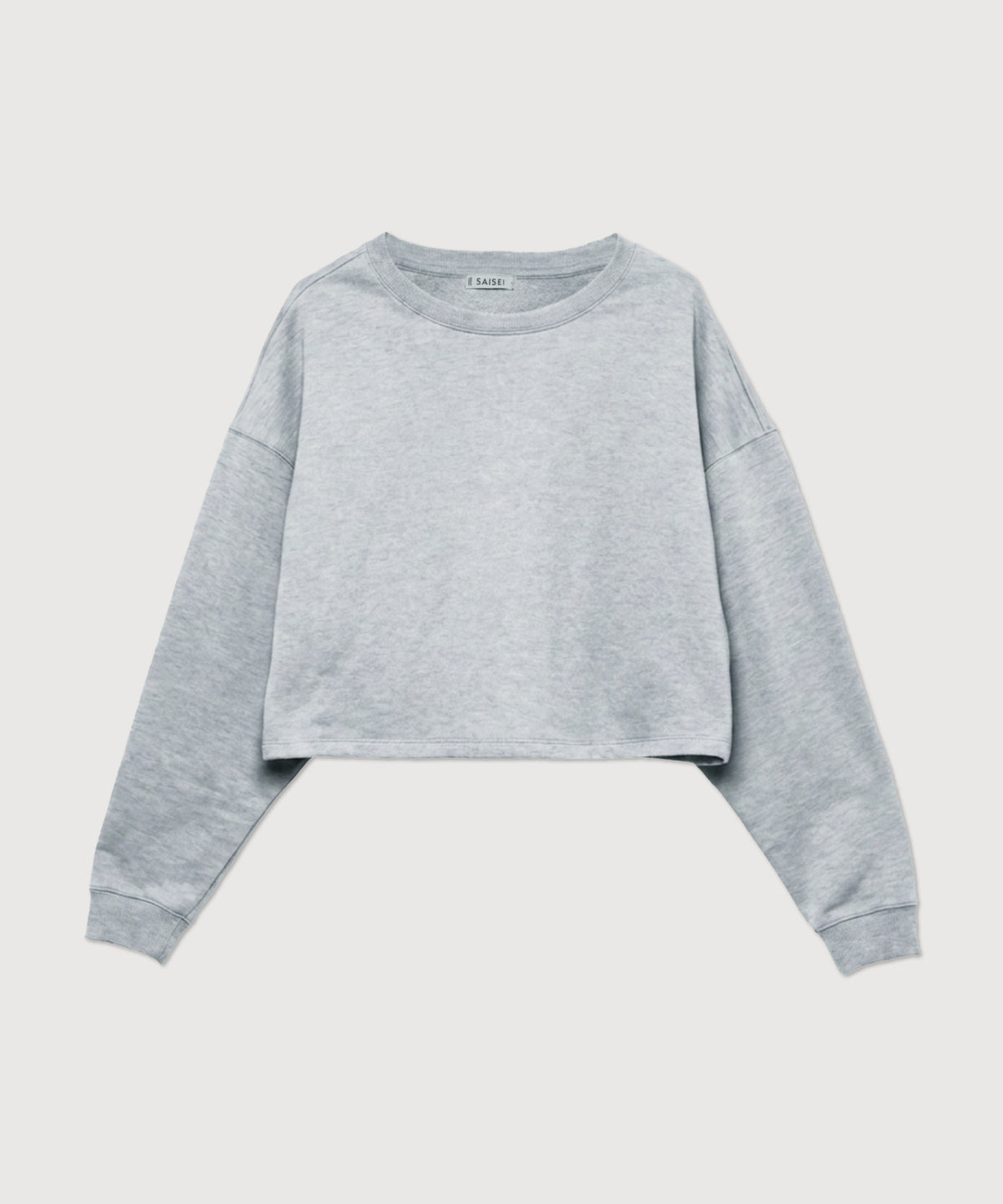 Avery Cropped Jumper - Heather Grey