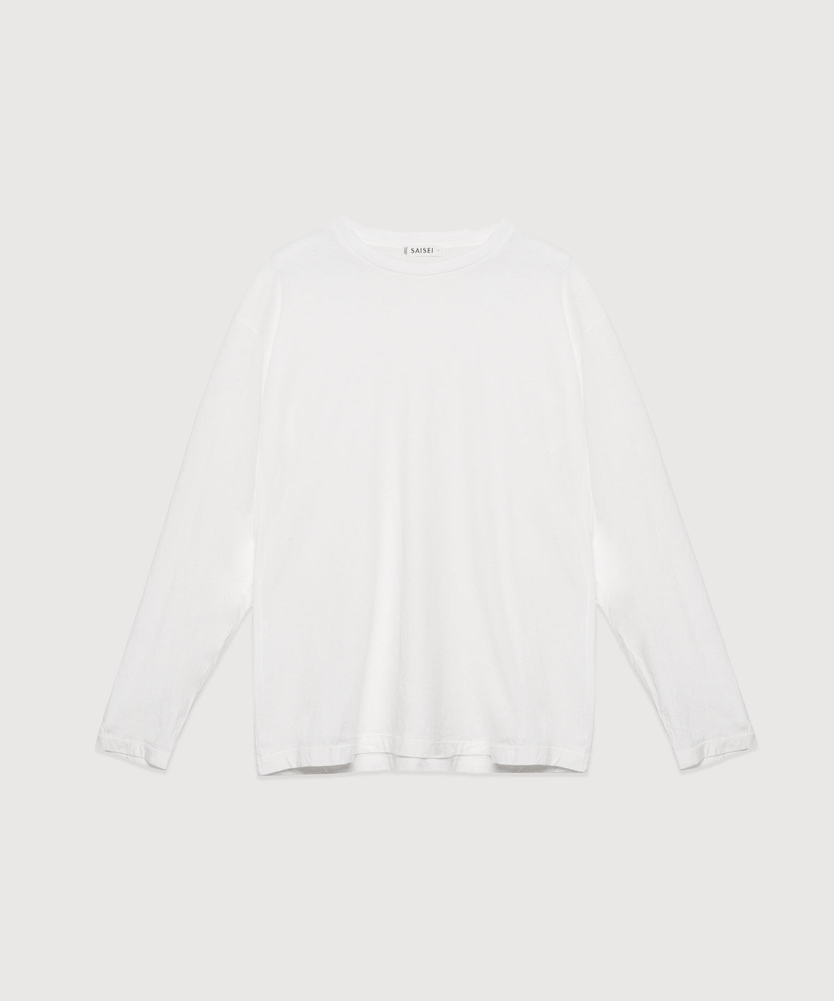 Everyday Cotton Loose Long Sleeve Tee - Polar White
