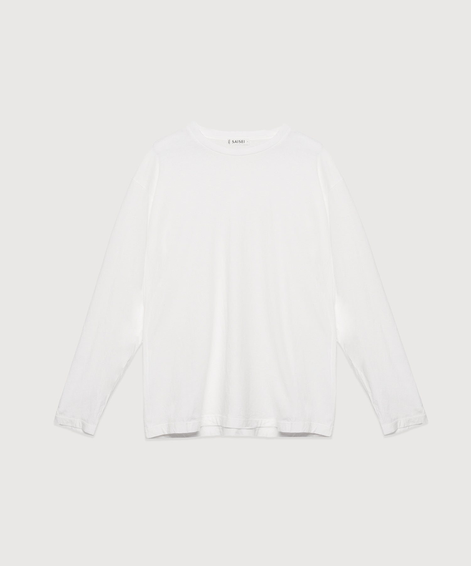 Everyday Cotton Loose Long Sleeve Tee - Polar White