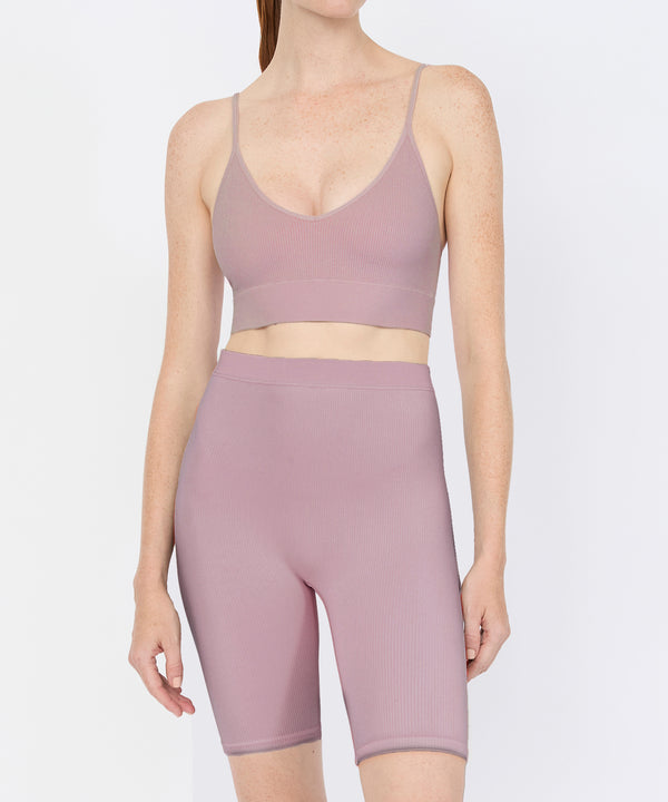 Bianca Rib Bralette - Mauve