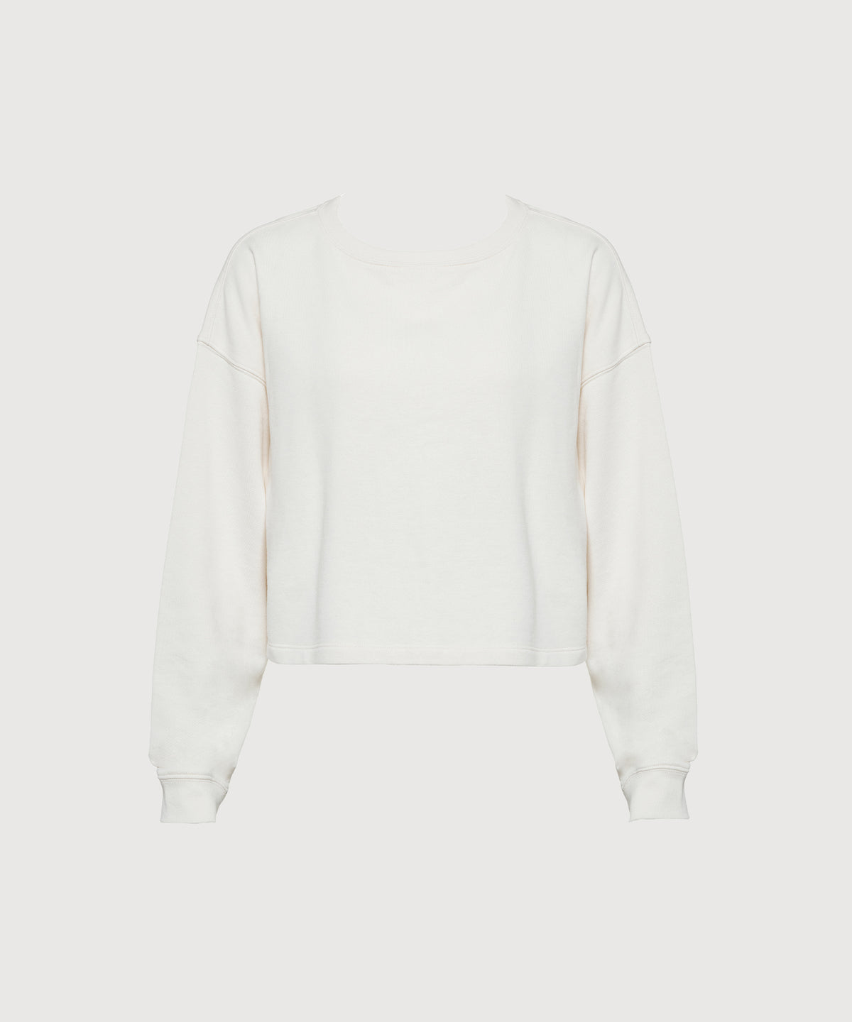 Avery Cropped Jumper - Eggshell