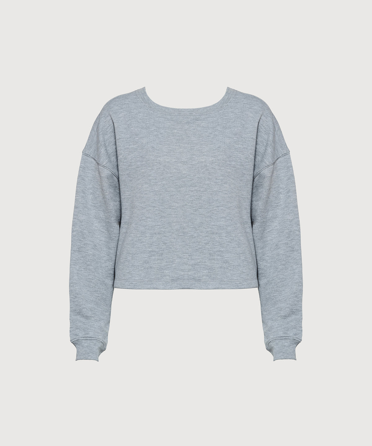 Avery Cropped Jumper - Heather Grey