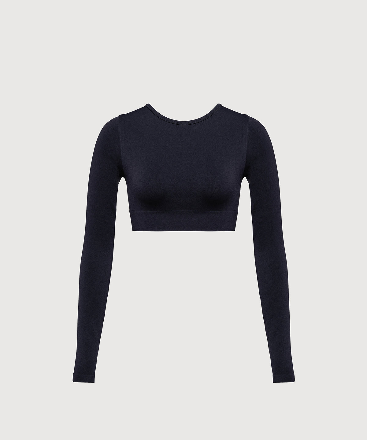 3/4 Sleeve Movement Crop Top - Black