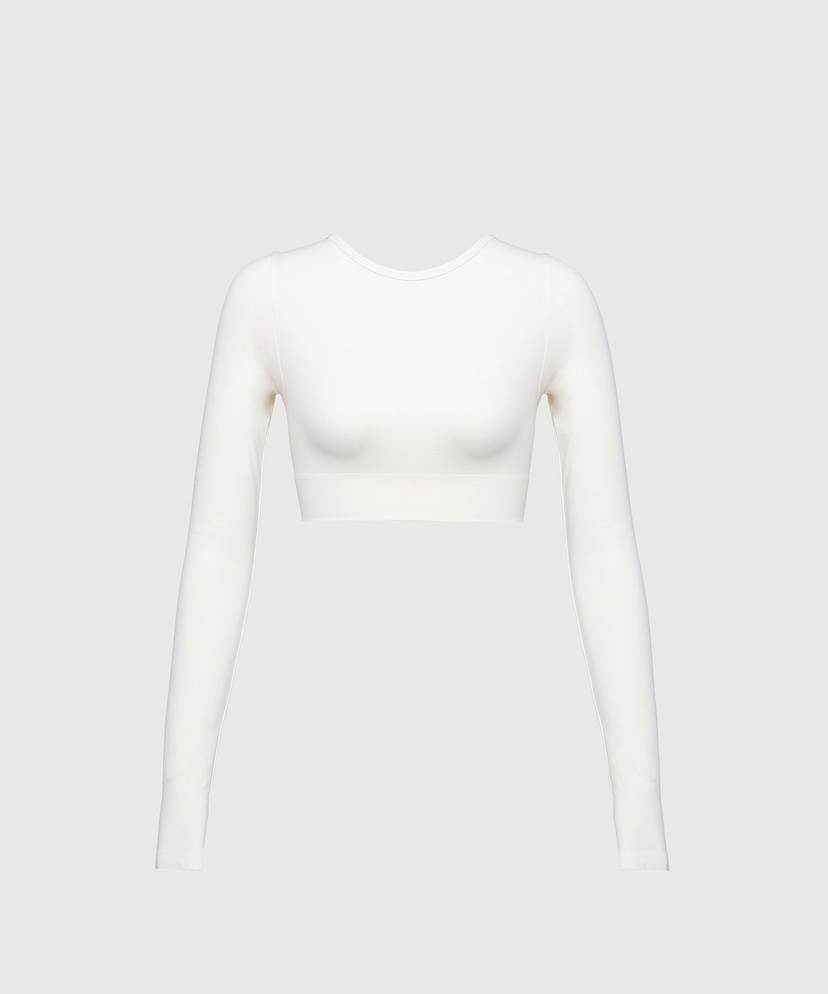 3/4 Sleeve Movement Crop Top - Pearl