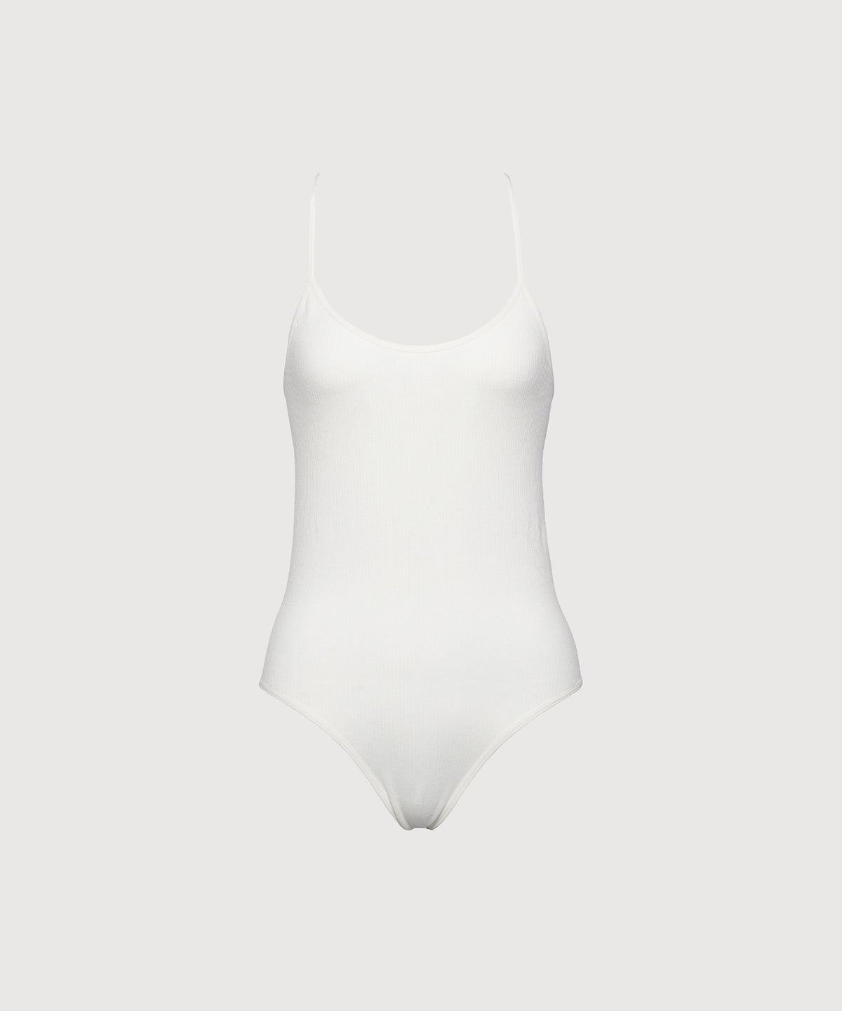T-Back Seamless Cotton Bodysuit - Pearl