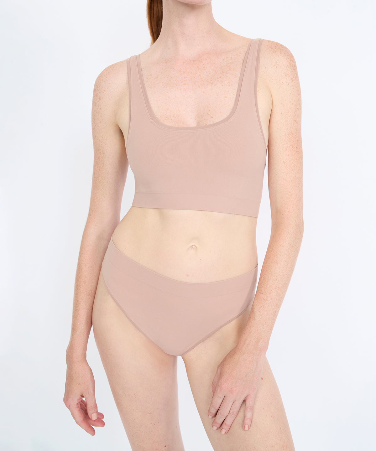 High Waist Brief 3 Pack - Taupe