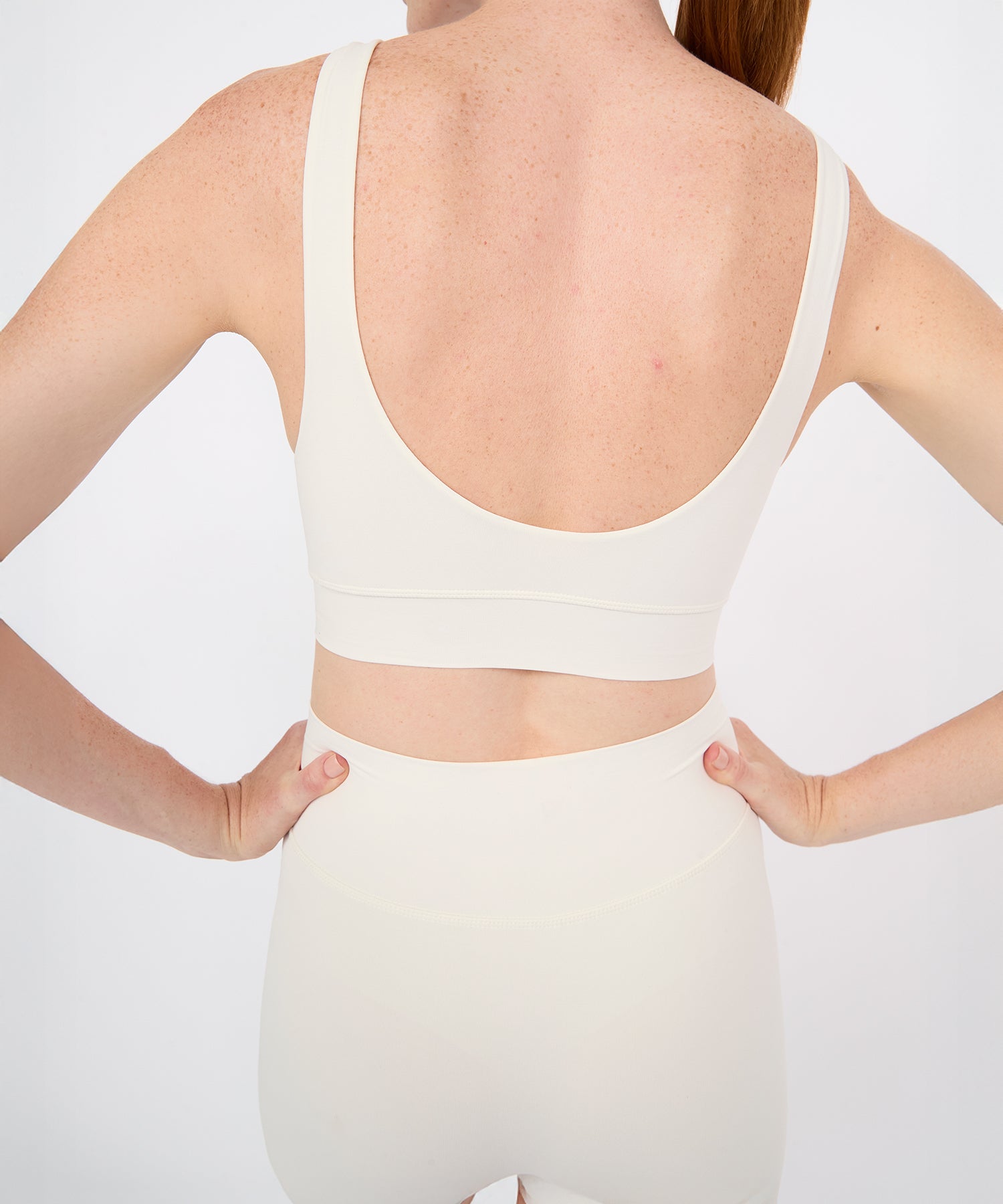 High Neck Bra Top - Pearl