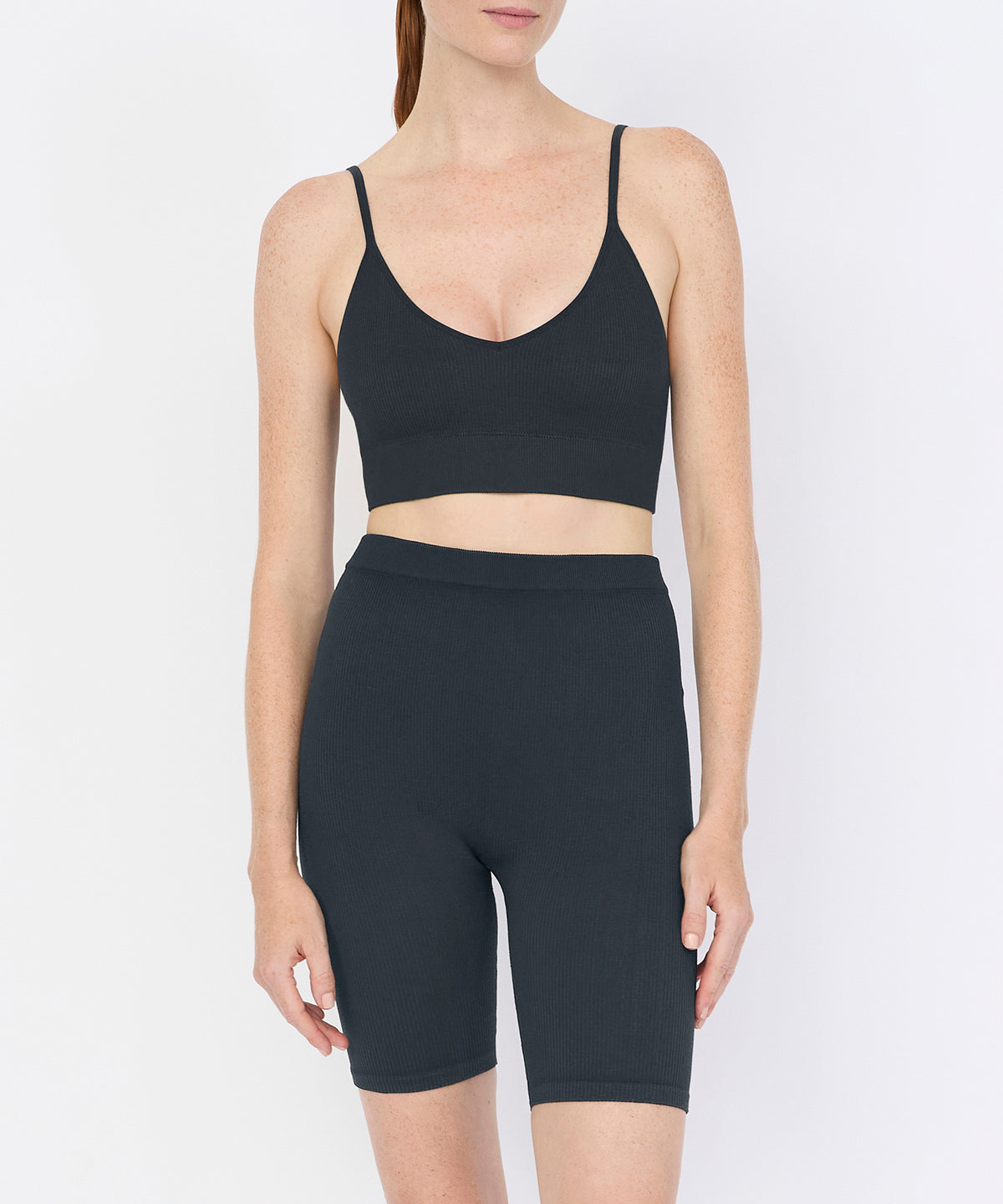 Bianca Rib Bralette - Navy
