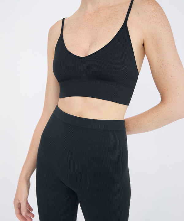 Bianca Rib Bralette - Navy