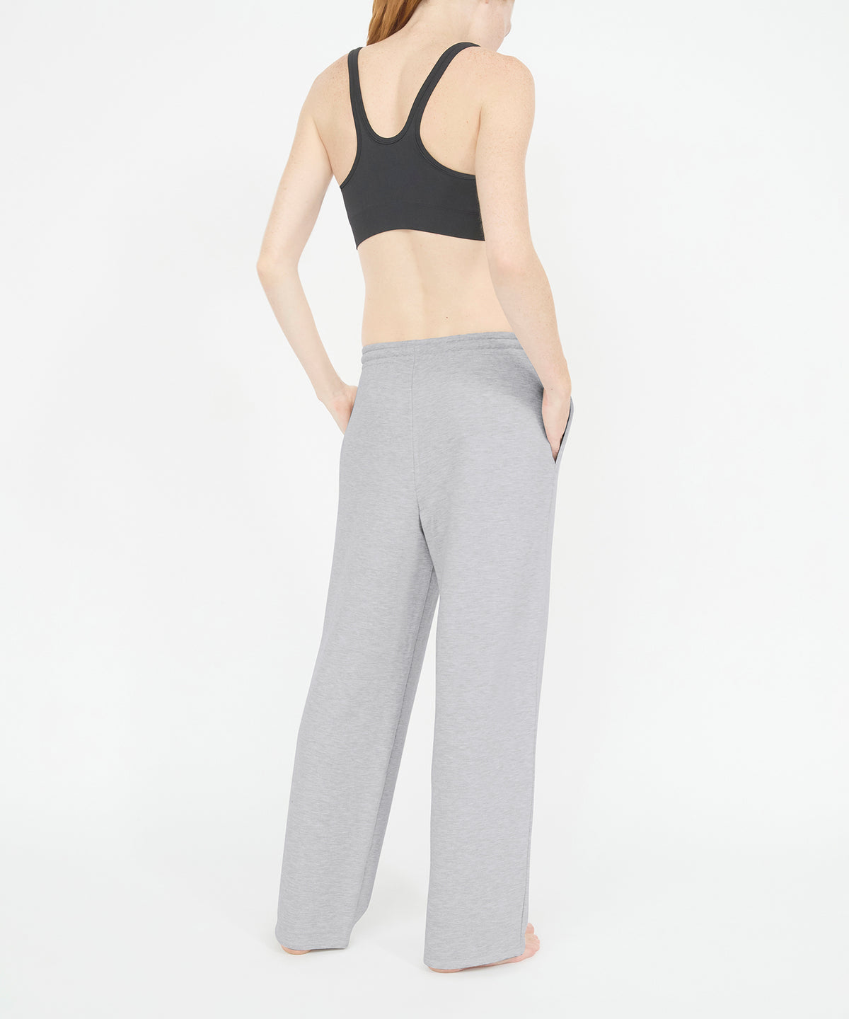 Maggie Wide Leg Pant - Heather Grey