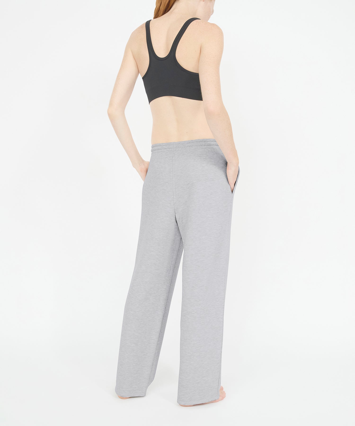Maggie Wide Leg Pant - Heather Grey