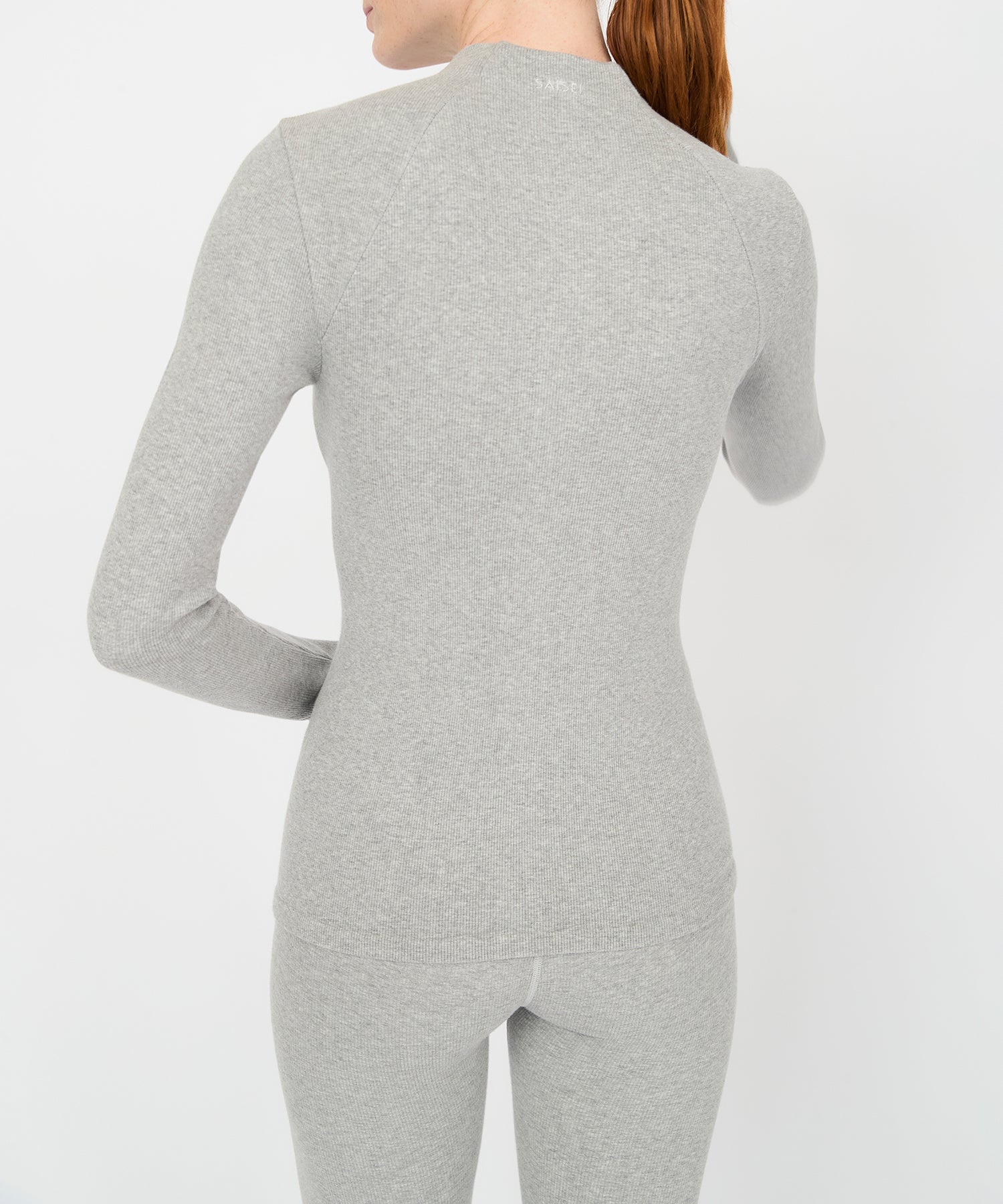 Juliette Seam Full Zip Jacket - Grey Mélange