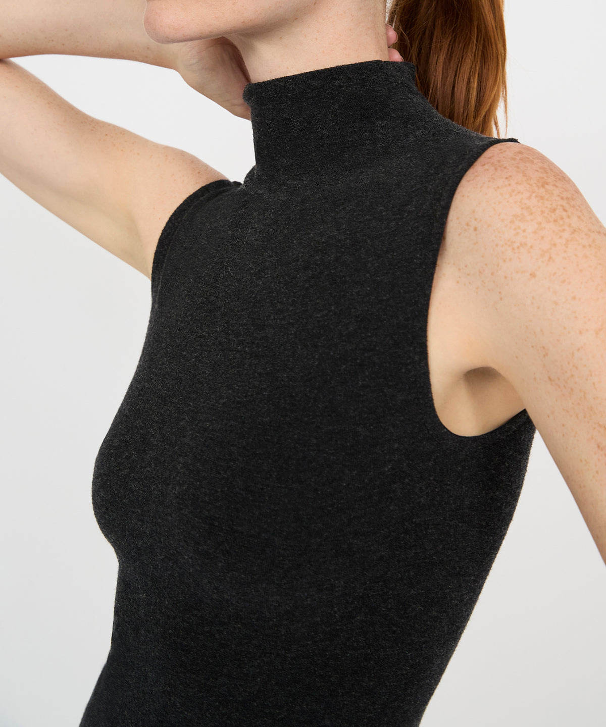 Gloria High Neck Tank - Black