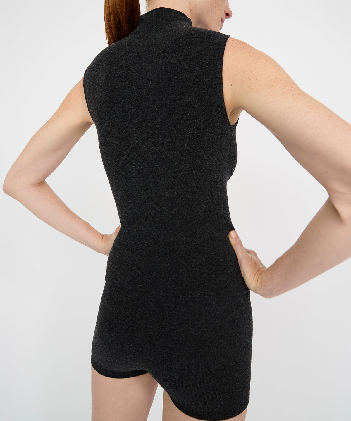 Gloria High Neck Tank - Black