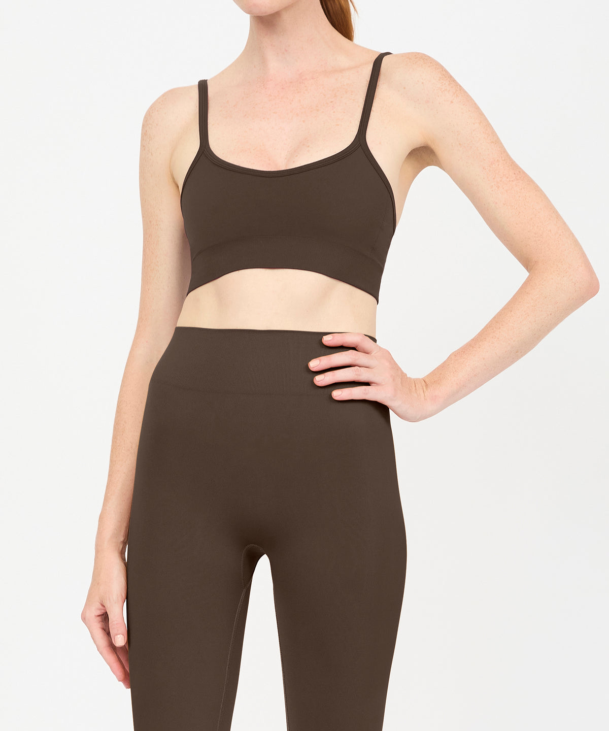 Form Movement V-Neck Bra - Acorn