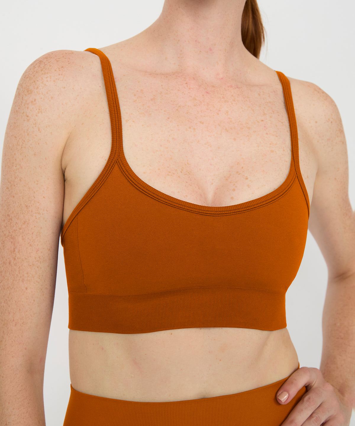 Form Movement V-Neck Bra - Terracotta